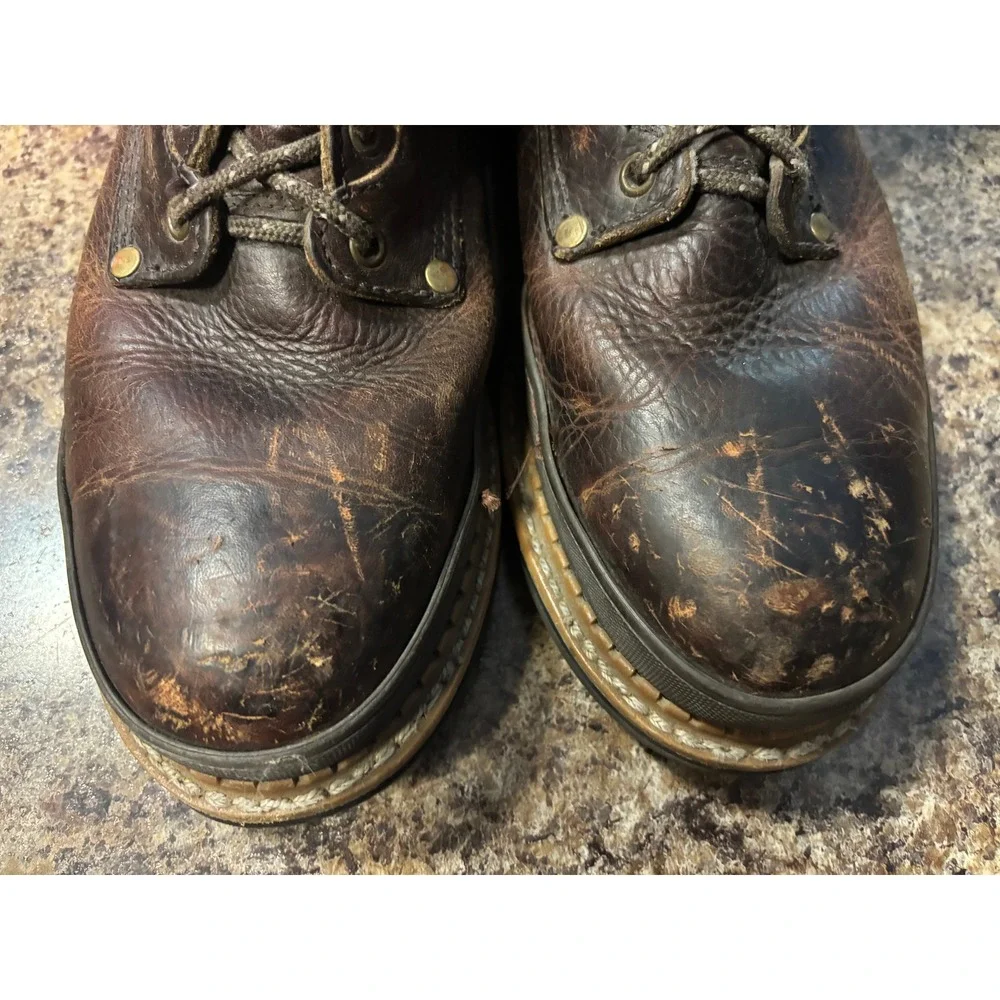 Georgia Giant Mens 8 Inch Brown Leather Work Boots EH G8374 Size 11.5 M